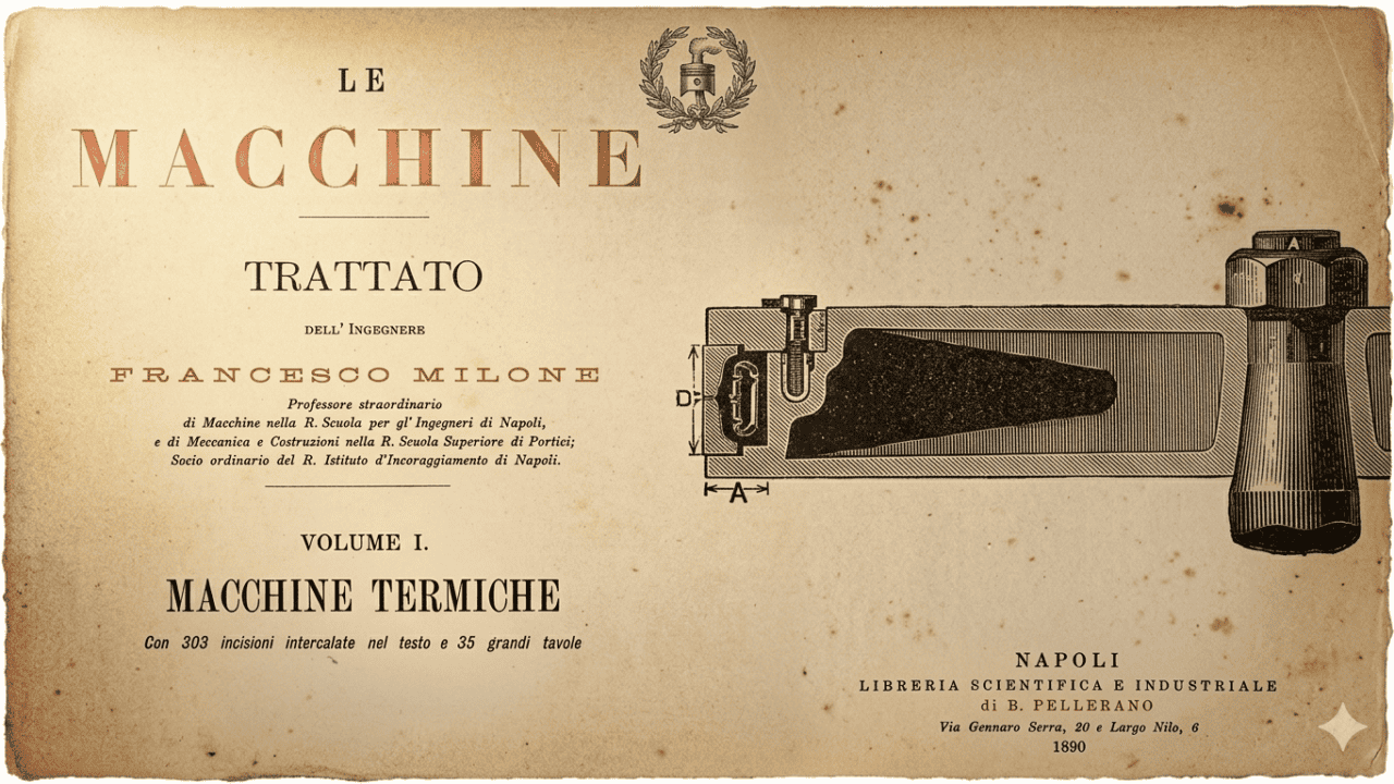 Copertina del trattato "Le macchine" di Francesco Milone