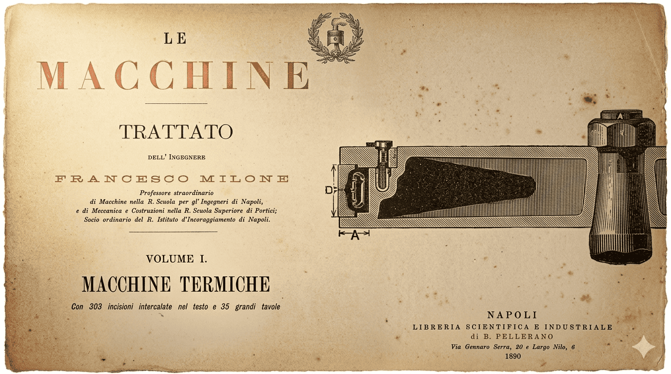 Copertina del trattato "Le macchine" di Francesco Milone